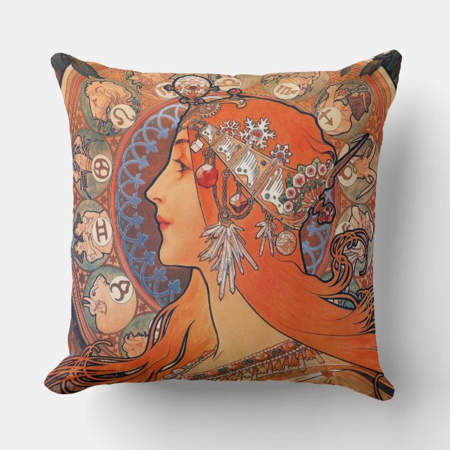 Coussin ART VINTAGE, nouveau d'art (Recto)