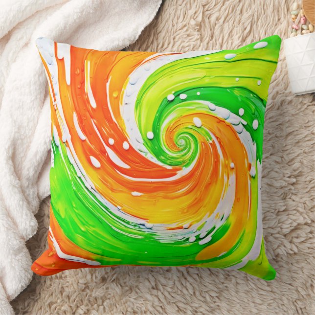 Coussin Art Vortex de Couleur Tourbillonnant (Couverture)