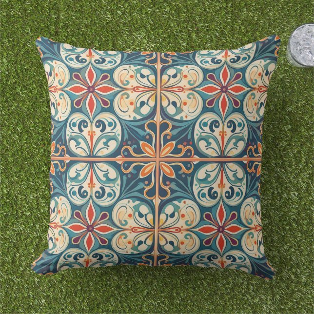 Coussin Artisanat de la culture : Azulejo Designs (Herbe)