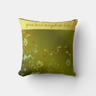 Coussin artisanat floral, vacances, élégant, couleur, temp