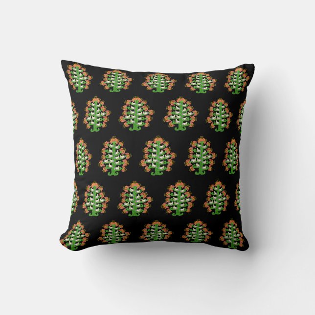 Coussin Artisanat Populaire Sud-Ouest Cactus Fleurissant A (Recto)