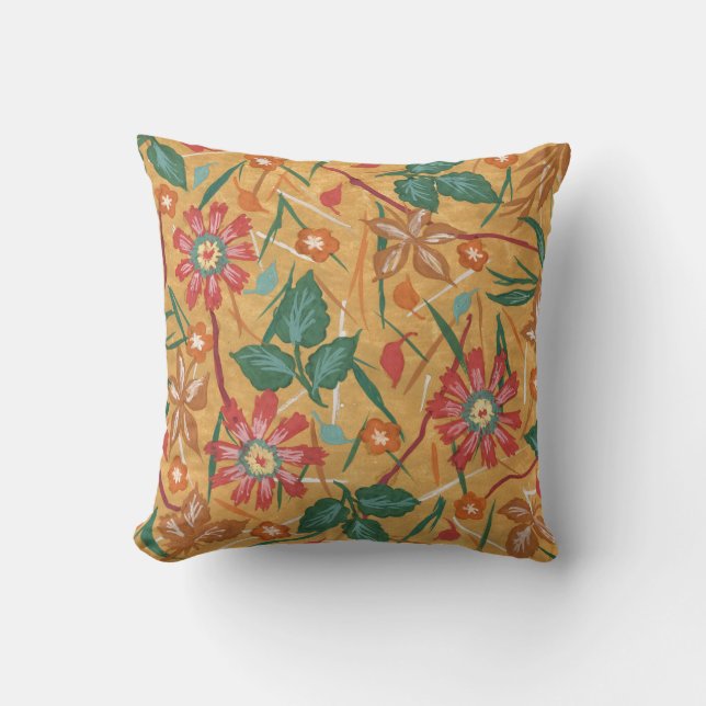 Coussin Artistic Watercolor Flowers : Arrière - plan color (Recto)