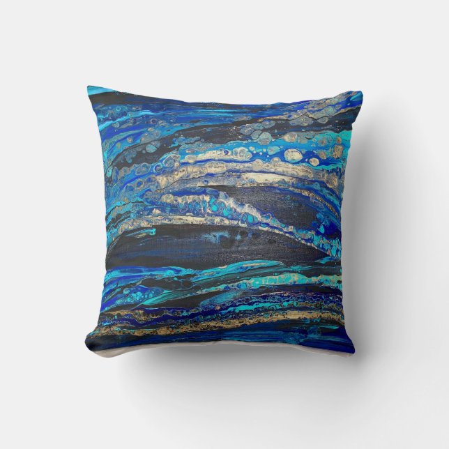 Coussin artistique abstrait original (Recto)