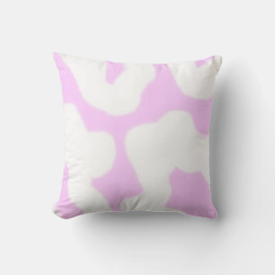 Coussin artistique audacieux blanc rose moderne abstrait