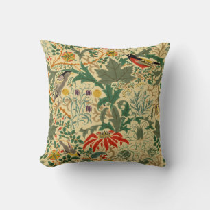 Coussin Arts & Artisanat Oiseaux & Fleurs Motif par Voysey
