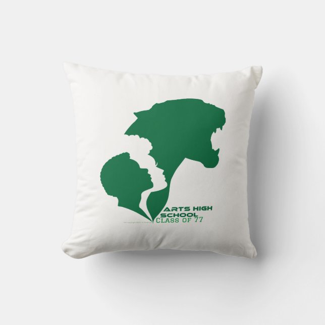 Coussin Arts personnalisables Lycée Silhouettes vertes (Recto)