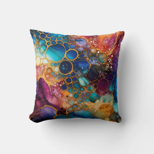 Coussin Artsy Contemporary Rainbow Alcools et Encre