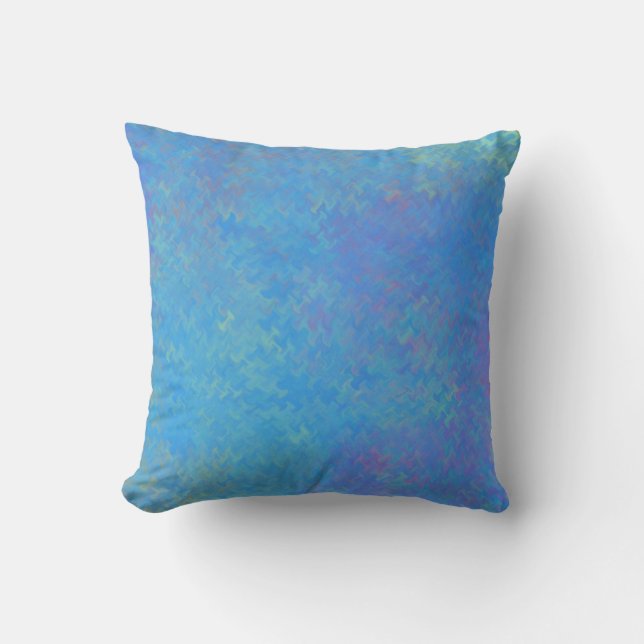 Coussin Artsy en marbre bleu brillant (Recto)