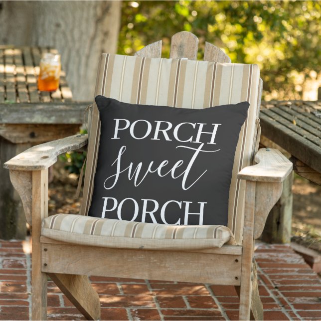 Coussin Artsy Style Porche Sweet Porch Citation Word Art (Chaise)