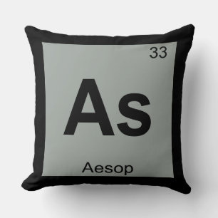 Coussin As - Aesop Fables Chimie Symbole de table périodiq