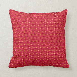 Coussin Asanoha Géométrique Feuille traditionnel japonai