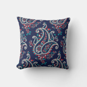 Coussin Asian Paisley : Conception Traditionnelle Sans Cou