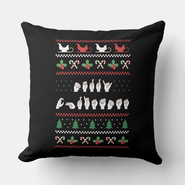 Coussin ASL Halloween III joyeuse - belle saison Éffrayant (Recto)