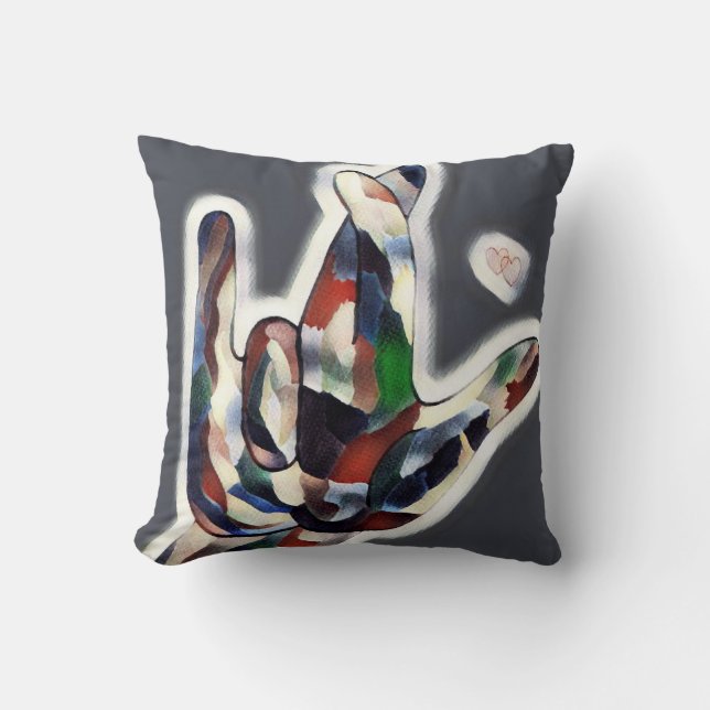 Coussin ASL I Really Love You with Highlights (Recto)