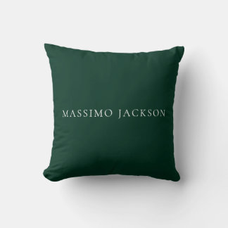 Coussin Aspect minimaliste vert foncé moderne et simple