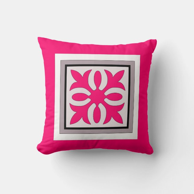 Coussin Assez dans le rose (Recto)