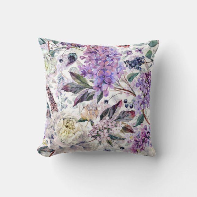 Coussin Assez floral décoratif accrocheur  (Recto)