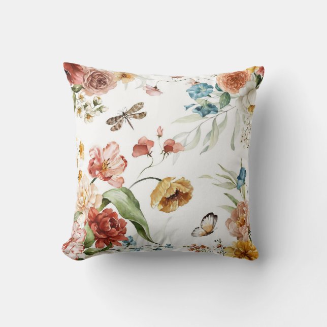 Coussin Assez floral décoratif voyant  (Recto)