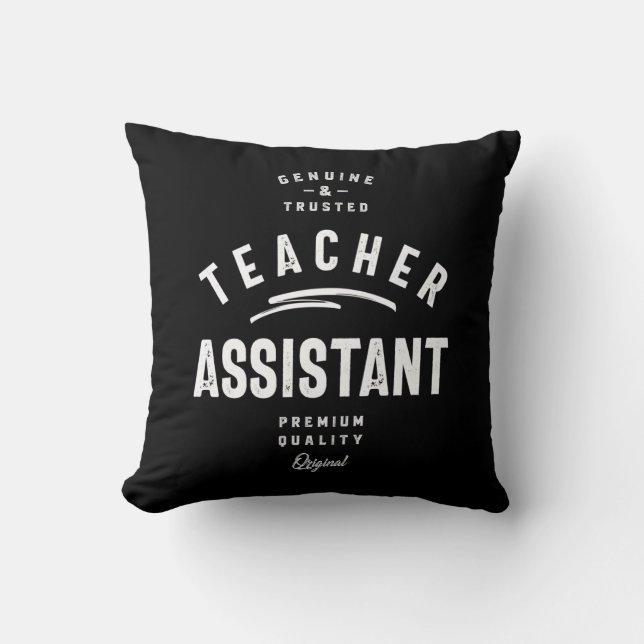 Coussin Assistant enseignant Titre du travail Cadeau (Recto)