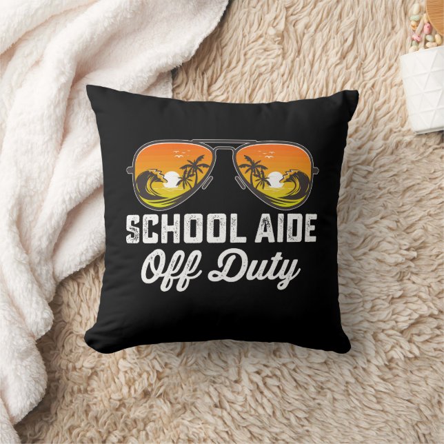 Coussin Assistante scolaire hors service lunettes de solei (Couverture)