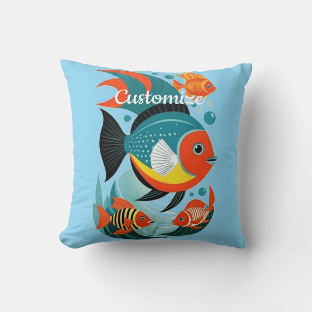 Coussin Assortiment de poissons tropicaux Thunder_Cove (Recto)