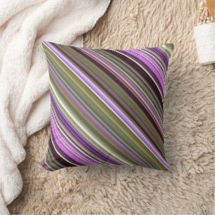 Coussin Asters pourpres et verts sauvages
