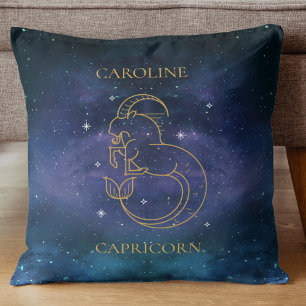Coussin Astrological Capricorn Zodiac Signet Nom Cadeau