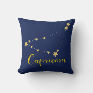 Coussin Astrologie Capricorne avec constellation d'étoiles
