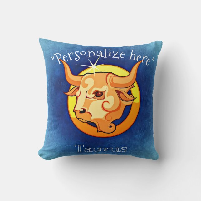 Coussin Astrologie Horoscope Taurus Thon Décoratif P (Recto)