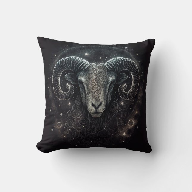 Coussin Astrologique Aries Zodiac (Recto)