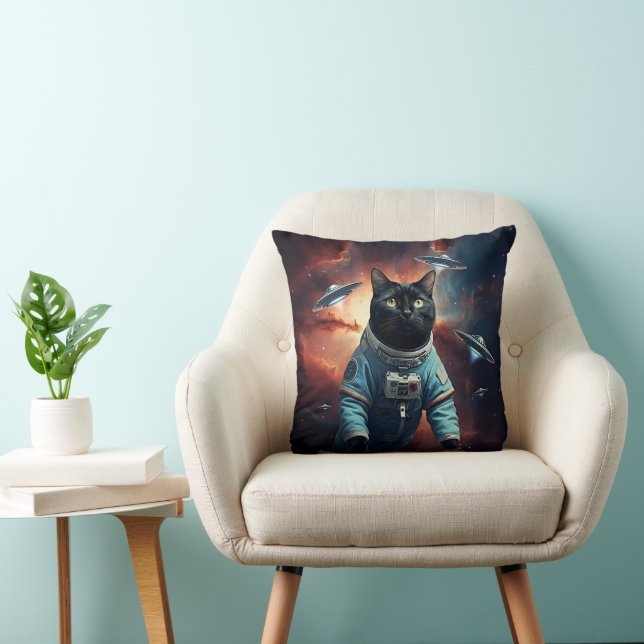 Coussin Astronaut de chat galactique (Chaise)