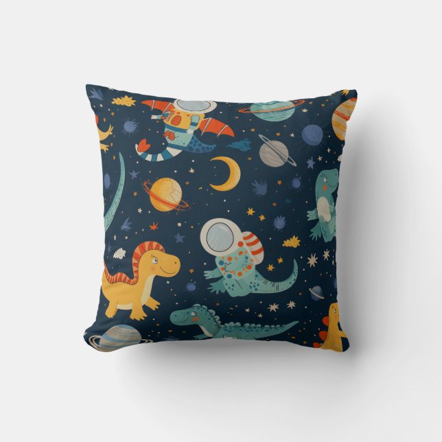 Coussin Astronaut Dino Funny (Recto)