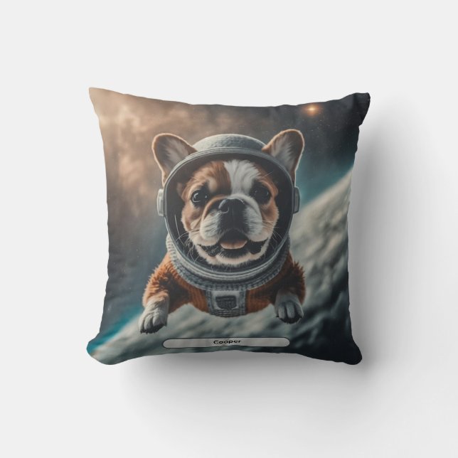Coussin Astronaut French Bulldog Space Nursery  (Recto)