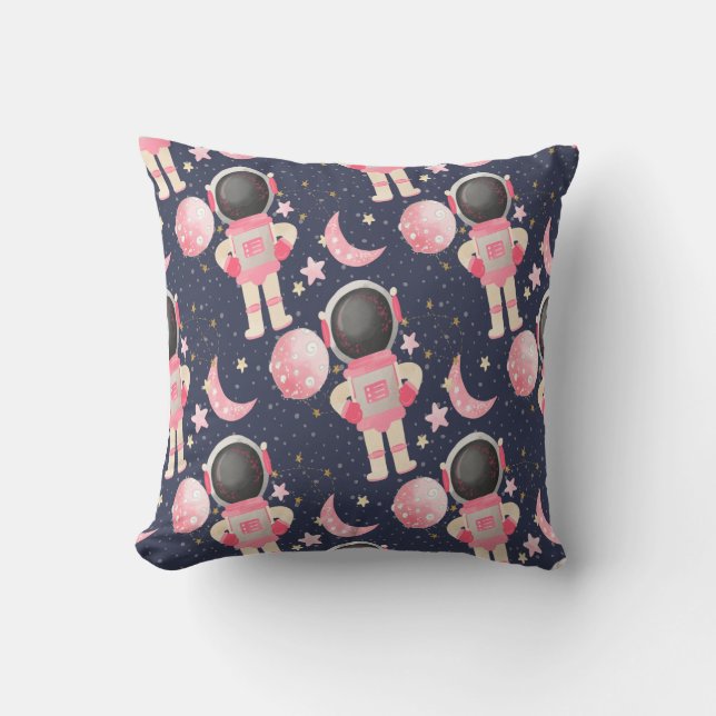Coussin Astronaut Girl Motif. Astronaut Girl, astronaute (Recto)