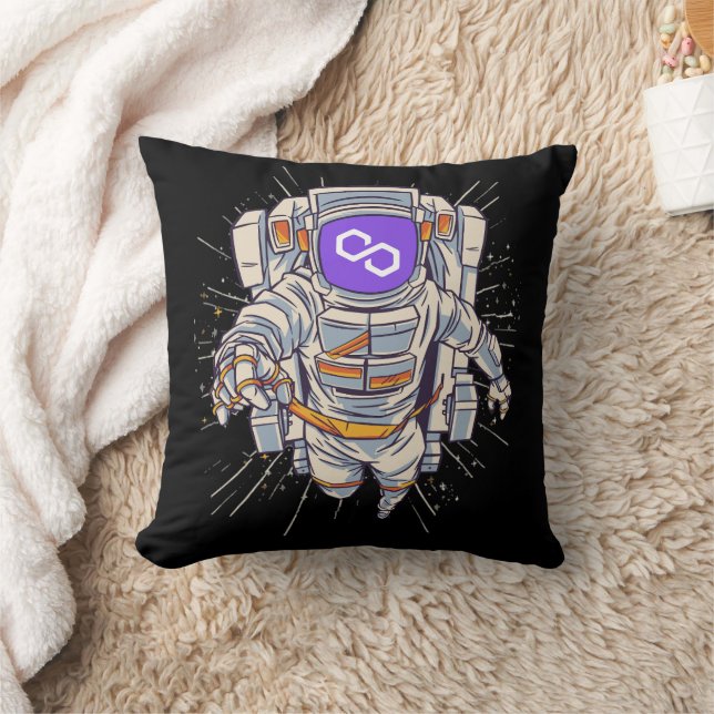 Coussin Astronaut polygone - Crypto matic (Couverture)