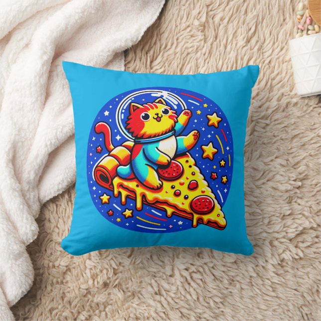 Coussin Astronaute de chat cosmique - Amusante aventure de (Couverture)