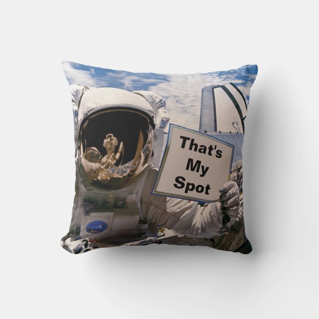 Coussin Astronaute de la NASA tenant un panneau - Ajouter  (Recto)