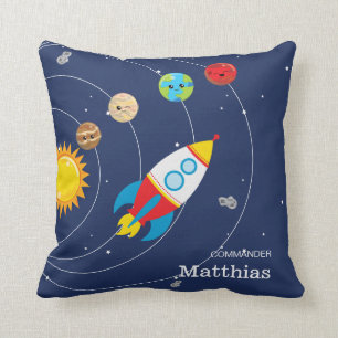 Coussin Astronaute de l'espace de Rocketship de planètes