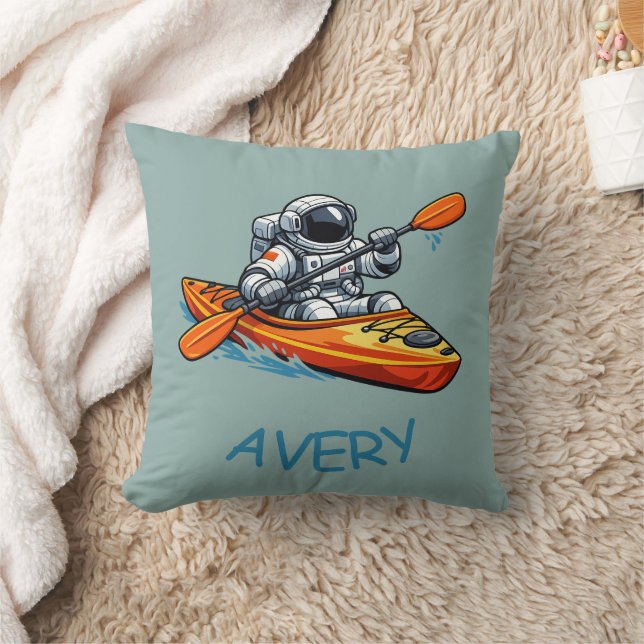 Coussin . Astronaute en kayak (Couverture)