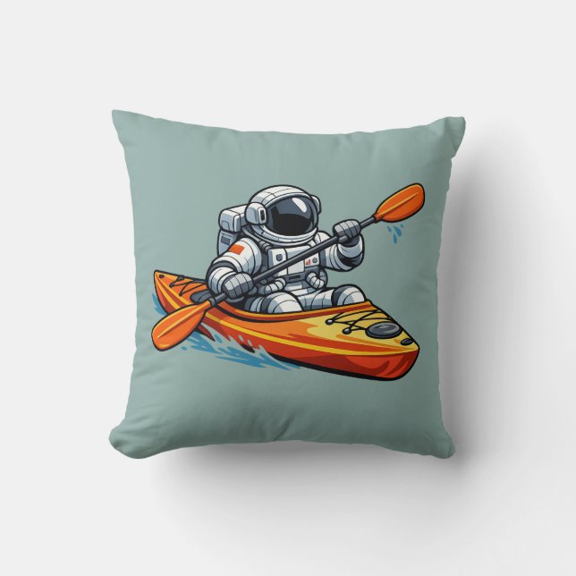 Coussin . Astronaute en kayak (Recto)