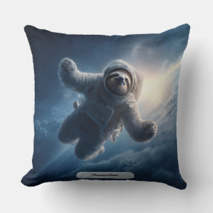 Coussin Astronaute Paresseux Espace Surréaliste Animal Per