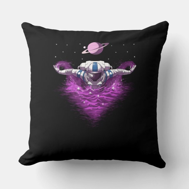 Coussin Astronaute spatial Swimmer (Recto)