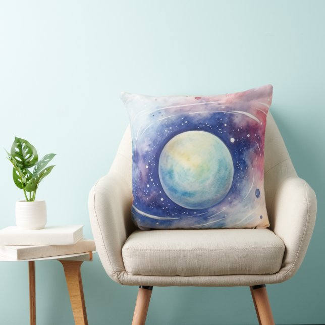 Coussin Astronomie univers nébuleuse. (Chaise)