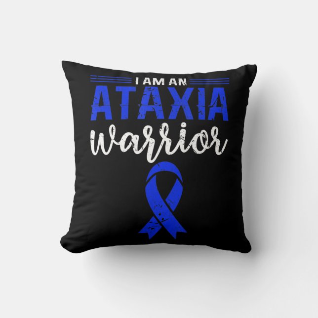 Coussin Ataxia Warrior Blue Ribbon Mal Coordination A (Recto)