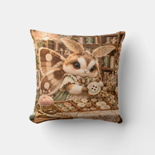 Coussin Atelier de couture vintage Moth Cocoa
