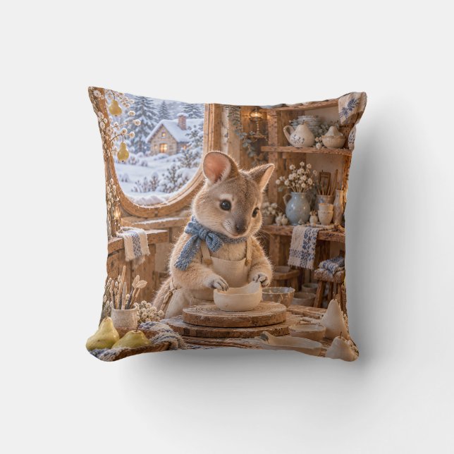 Coussin Atelier de poterie Cozy Pademelon (Recto)