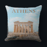 Coussin Athènes Grèce<br><div class="desc">Athènes,  capitale de la Grèce. Merveilleuse ville grecque et beaucoup d'histoire ancienne. Lieu de naissance de la civilisation occidentale. C'est la plus ancienne capitale de l'Europe.</div>