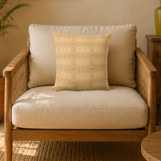 Coussin Atlas Sable Géométrique Marocain (Créateur téléchargé)