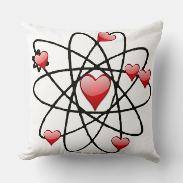 Coussin Atomic Saint-Valentin Cœurs Rouges (Recto)