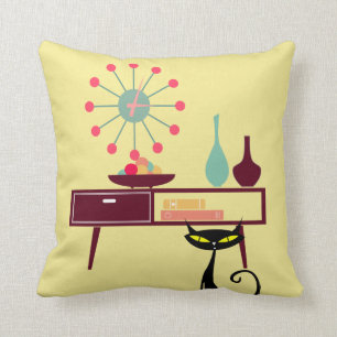 Coussin atomique de meubles d'horloge de chat